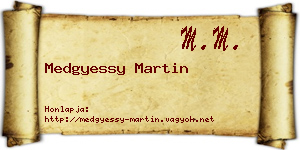 Medgyessy Martin névjegykártya